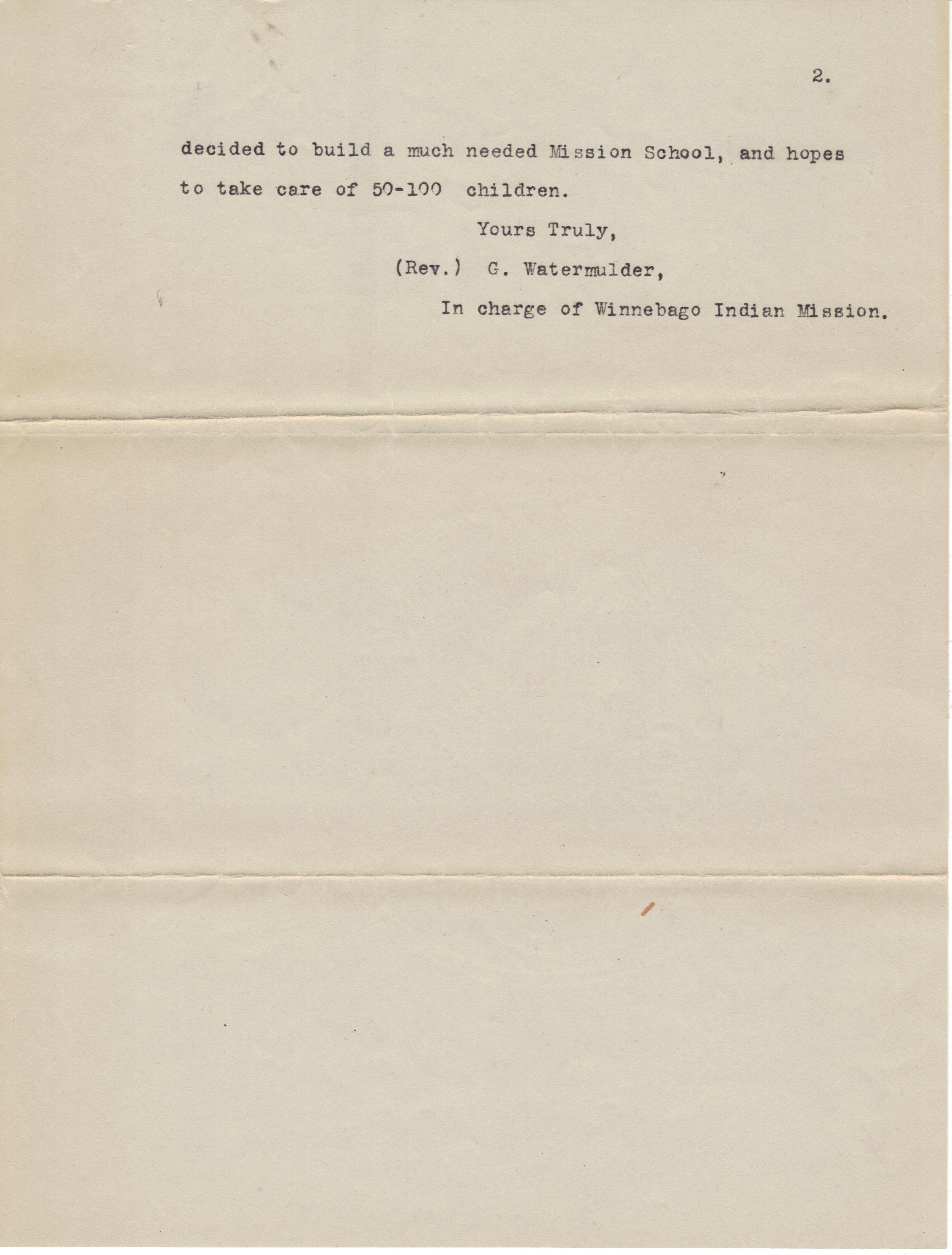 July 1, 1913: Statement regarding value of building (2)